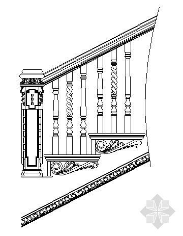楼梯栏杆详图资料下载-楼梯栏杆详图06(绘制细致)