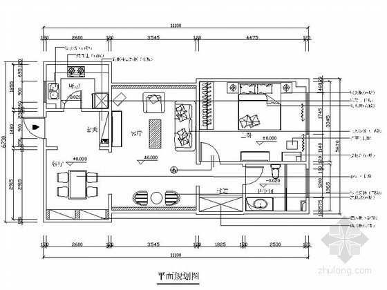 一室一厅住宅装修资料下载-[上海]某田园风一室两厅装修图