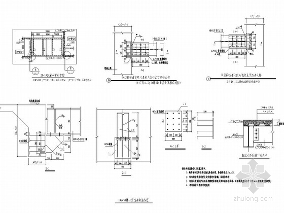 钢结构龙门架施工图资料下载-楼栋之间连廊钢结构施工图