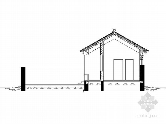 小型独栋别墅建筑资料下载-[北京]平谷某小型中式别墅建筑扩初图（78平方米、D型）