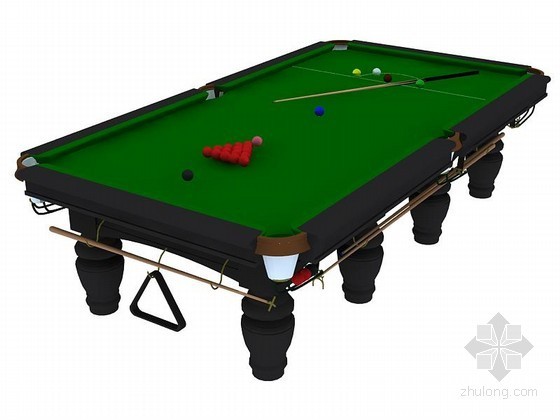 台球su模型资料下载-室内桌球3D模型下载