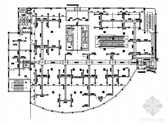 建筑行业交流中心资料下载-某科技交流中心空调平面及系统图