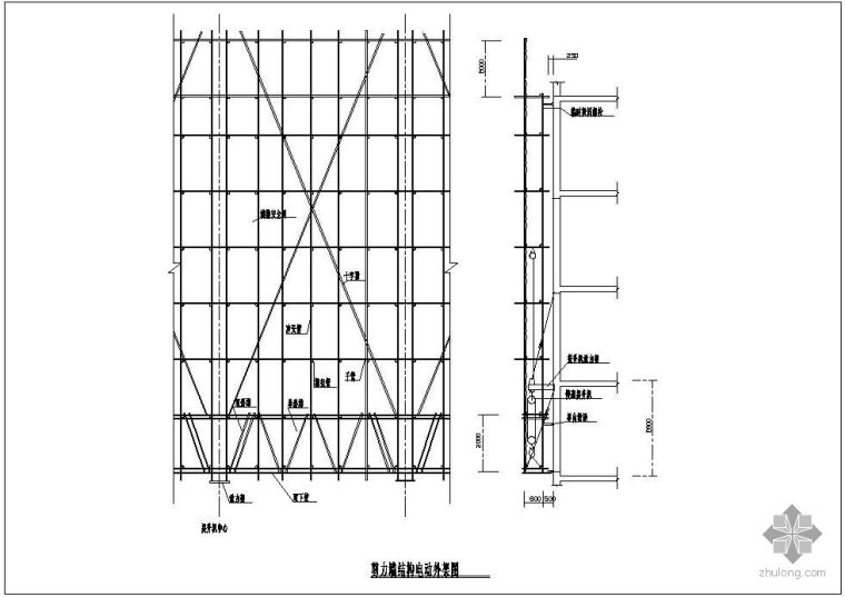 外架连墙件的设置资料下载-某剪力墙结构电动外架节点构造详图