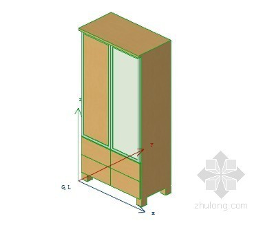 cad衣柜平面图模块下载资料下载-衣橱变量 ArchiCAD模型