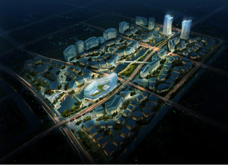 办公楼坡屋顶模型资料下载-[上海]坡屋顶自由形态未来感办公楼建筑设计方案文本
