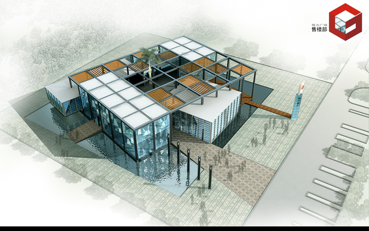 郑州建业凯旋广场资料下载-粒米设计·云建筑|格力广场售楼部