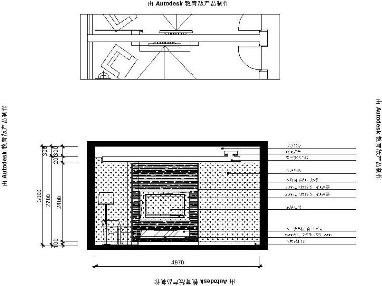 [安徽]现代简约两层三居室设计施工图（含效果图）-[安徽]现代简约两层三居室设计立面图