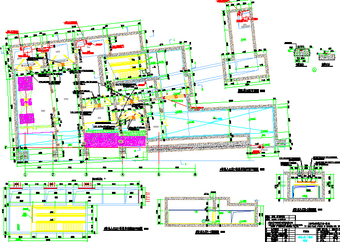 2015年设计地下二层一岛一侧式站台三跨现浇箱型结构地铁车站设计图446张CAD-出入口风亭平面图