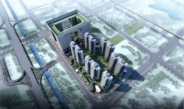 建筑方案文本总个体资料下载-[广东]现代风格百米“大魔方造型”商业综合体建筑设计方案文本