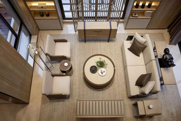客厅现代简中式设计图资料下载-3个绝美的中式大宅，很赞。