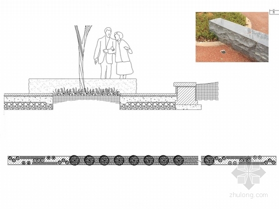 [长沙]学士路道路工程绿化施工图-节点一详图