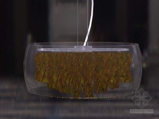 玻璃3d模型下载资料下载-圆形玻璃吊灯3D模型下载
