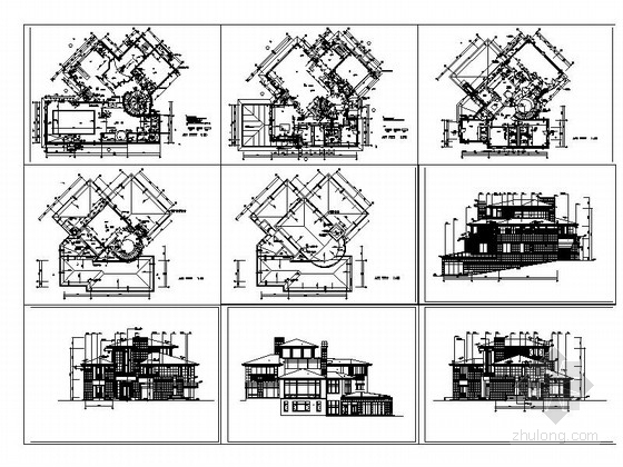 [北京]三层高级自建房屋设计施工图纸-总缩略图 