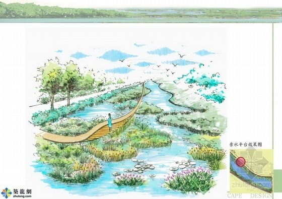 [江西]滨江绿地及河口湿地生物公园规划设计方案-透视图