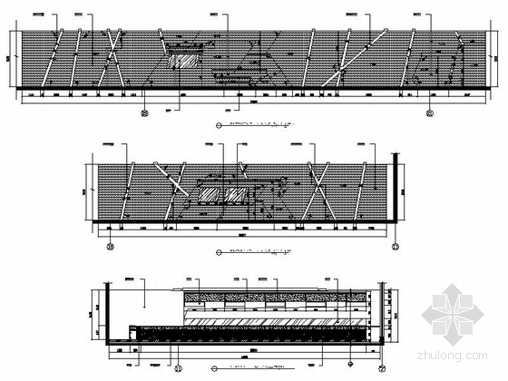 [浙江]高新园区现代风格厂房及辅助用房扩建装修施工图-[浙江]高新园区厂房及辅助用房扩建装修施工图样品间立面图