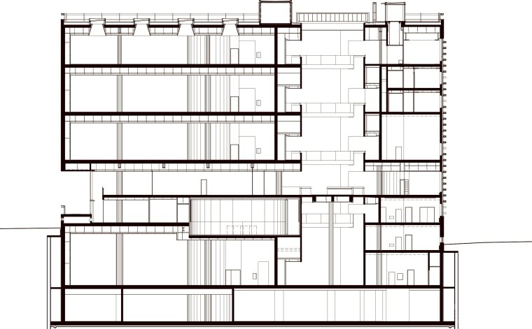 奥胡斯现代艺术博物馆参考文本-剖面图，小高层，博物馆-典尚设计-典尚设计