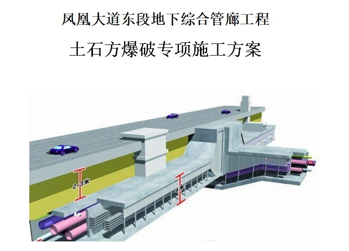 爆破工程专项安全施工方案资料下载-凤凰大道东段地下综合管廊工程土石方爆破专项施工方案