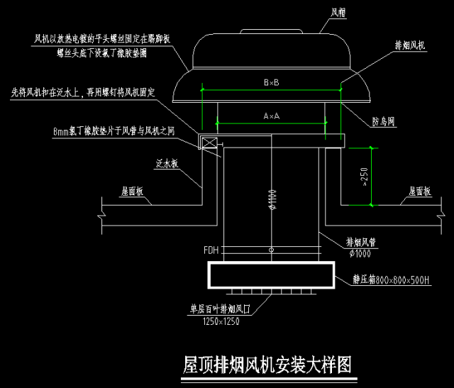 通风防排烟常用大样图_3