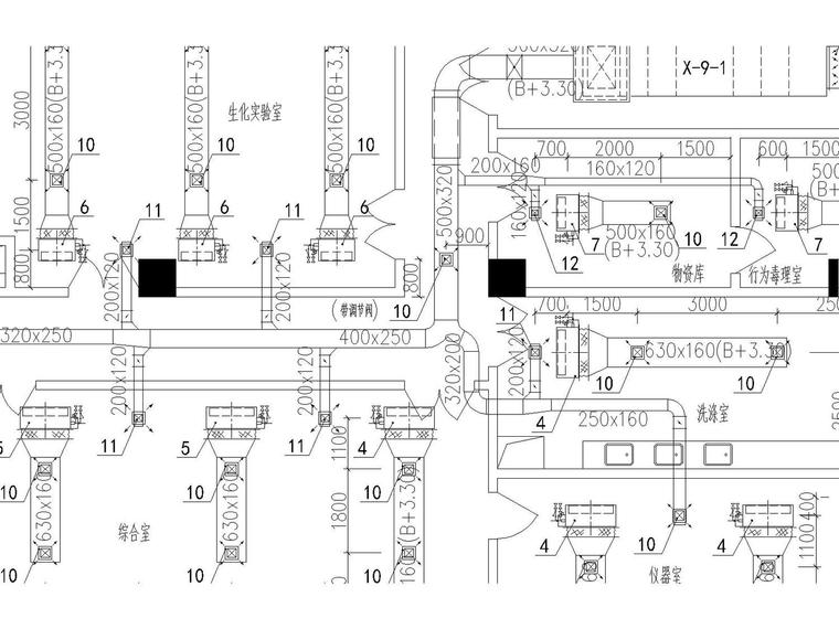 省级疾控中心实验室暧通全面施工图（舒适性空调设计、防排烟设计、通风设计）-4-10F暖通2.28-Model6.jpg