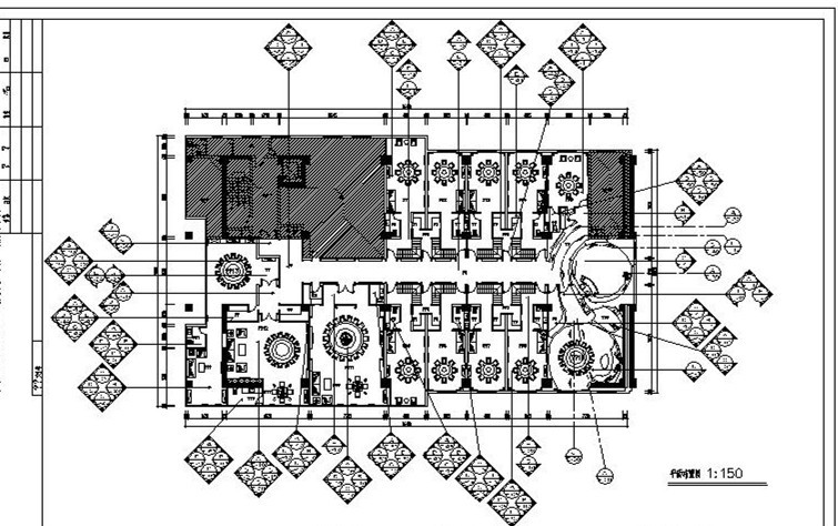 工厂餐厅设计效果图资料下载-混搭风格的餐厅设计施工图（含效果图）