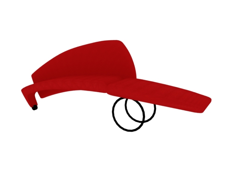 红色台灯3D模型资料下载-红色时尚沙发3D模型下载