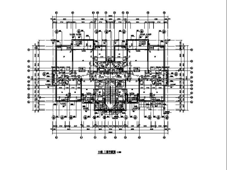 [广西]多套套高层塔式住宅楼建筑户型图（含商业会所）-多套套高层塔式住宅楼建筑户型图