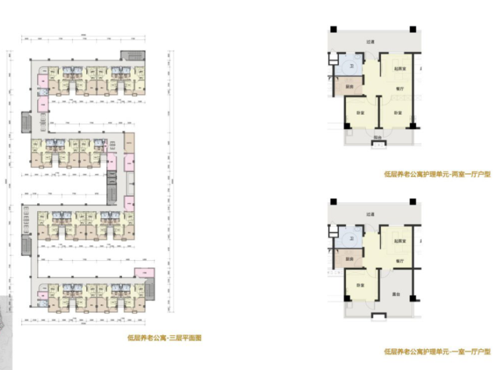 [安徽]安庆岳西县莲云综合康复养老医院规划设计方案文本-养老公寓平面图