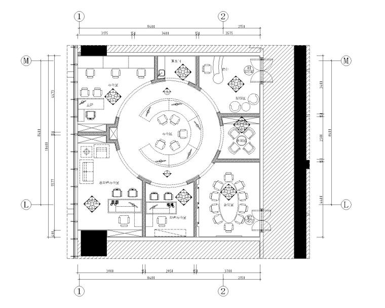 绿化广场素材资料下载-[广东]现代--南海万达广场创意办公户型样板间施工图+效果图