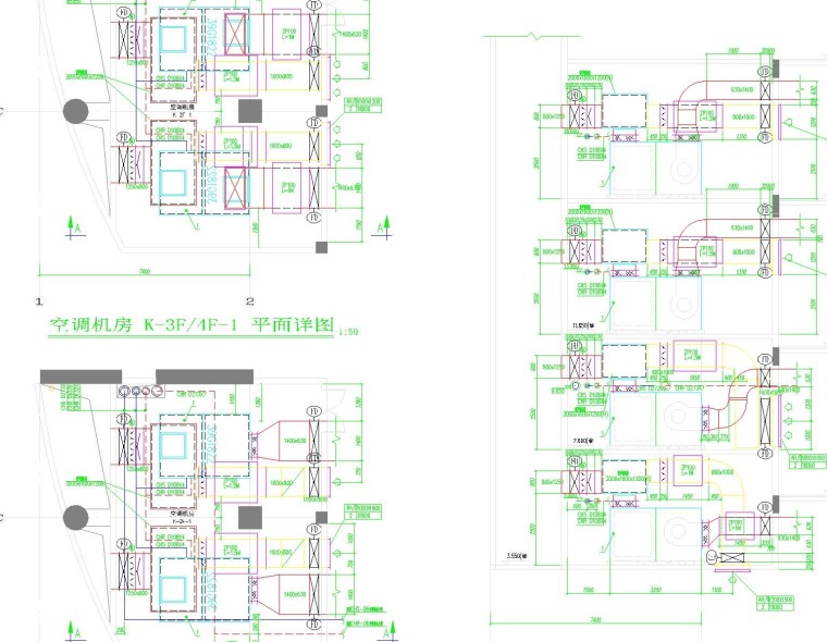 厨房排油烟风机CAD资料下载-商业广场空调通风设计施工图（全面，暖通设计必看）
