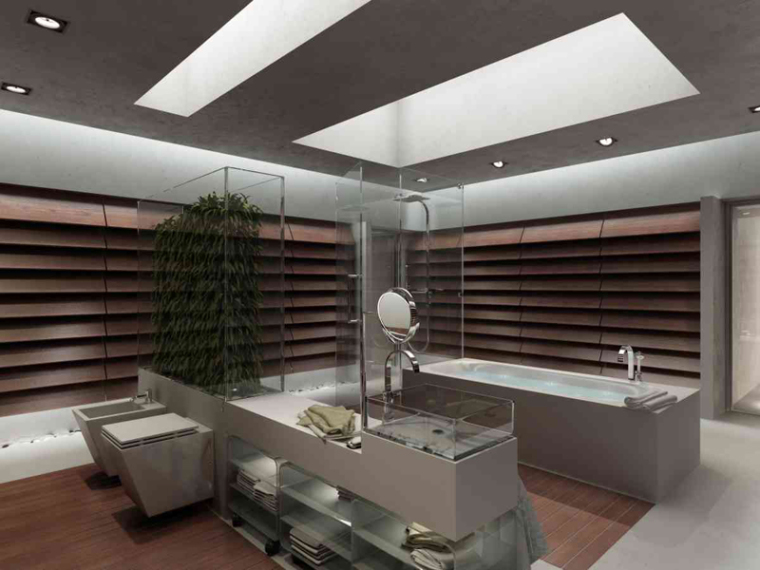 现代卫浴间3D模型下载-现代卫浴间