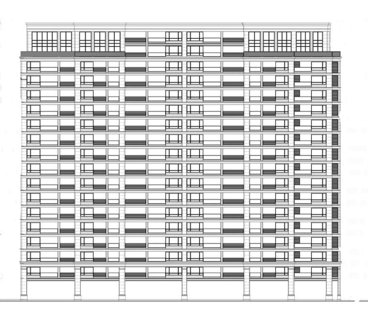 合院景观施工图资料下载-[江西]欧陆风格居住区建筑施工图设计（CAD）