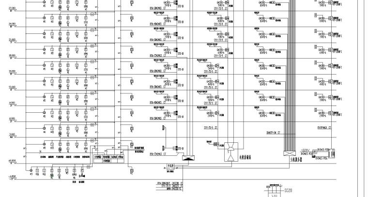 内蒙古科技大学20号楼资料下载-某20层商住楼弱电图