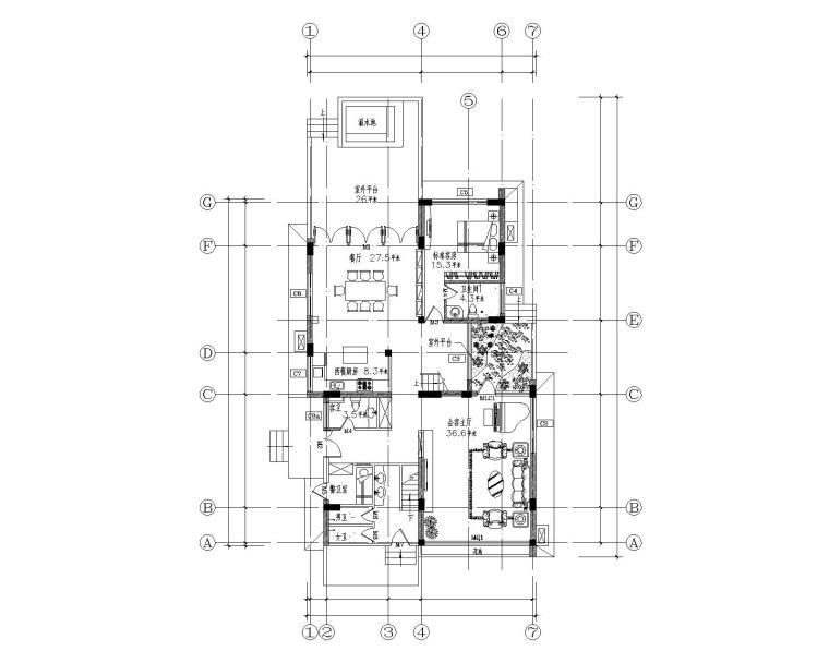 中式古典建筑效果图资料下载-[福建]某古典别墅施工图及效果图