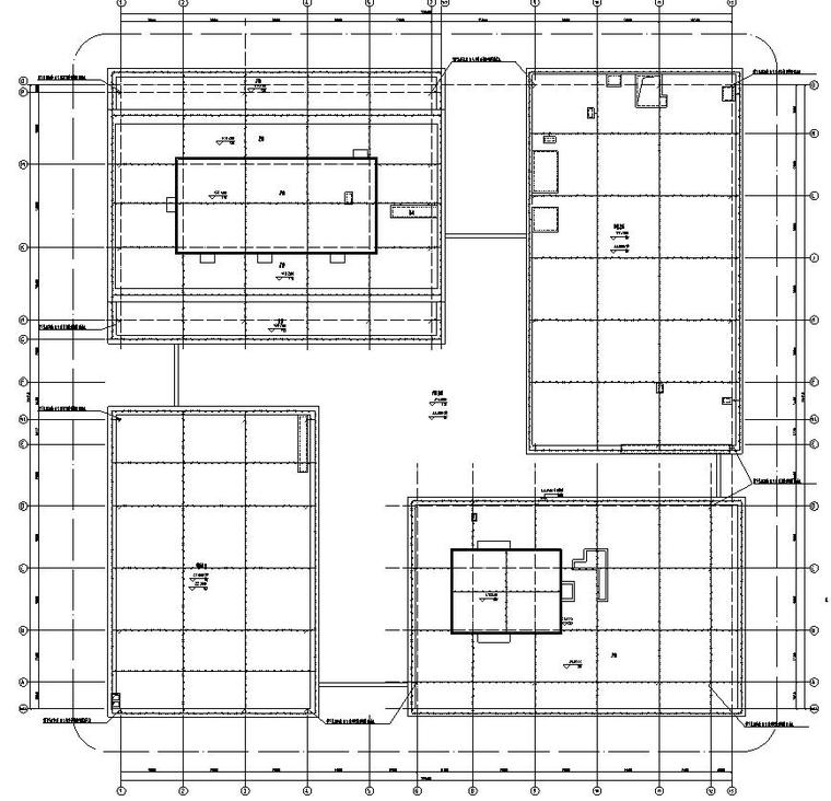 于家堡金融中心项目[强电施工图]-屋顶防雷平面图