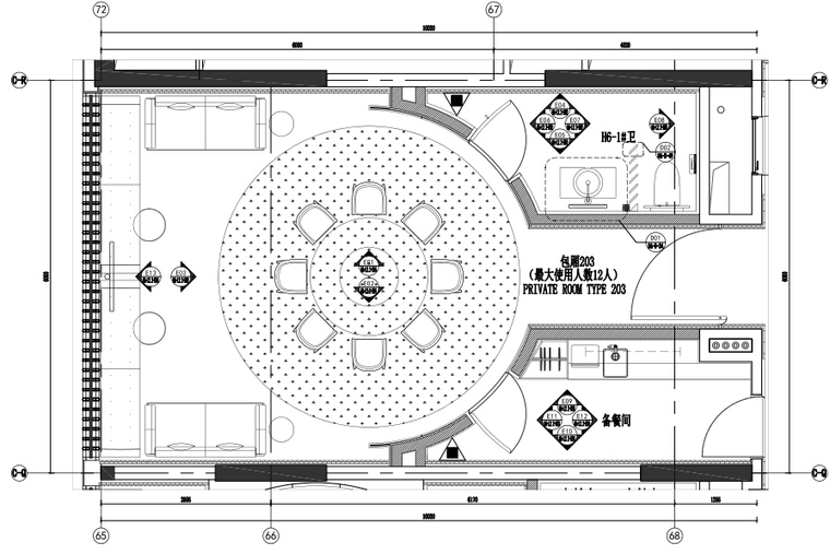 JAYA-恒禾置地五缘湾璞尚酒店中餐厅方案+施工图-二层包厢索引图