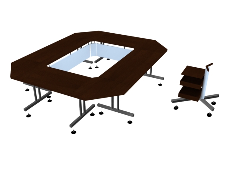 会议桌模型3d资料下载-现代简洁会议桌3D模型下载