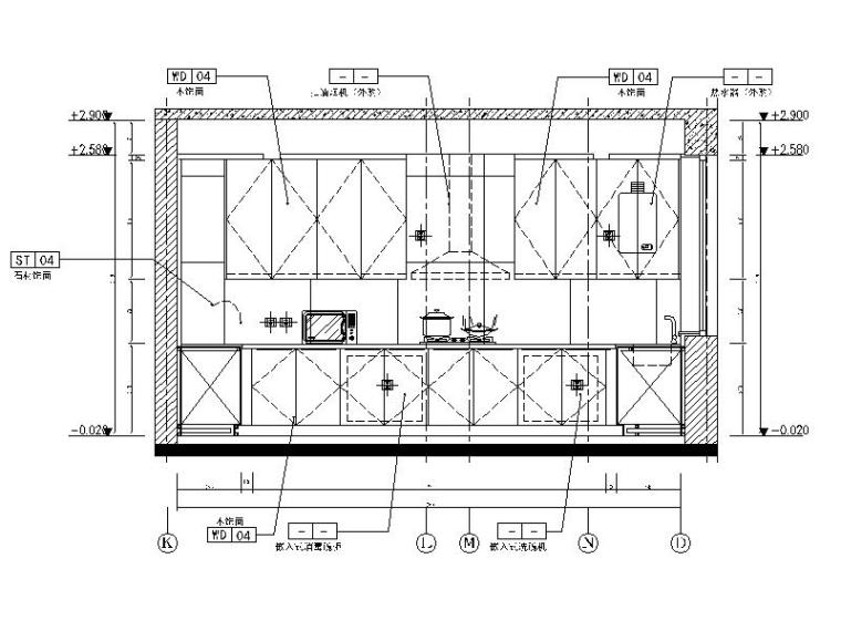 [石家庄]简约欧式典雅高贵样板房室内设计施工图（含实景图）-[石家庄]简约欧式典雅高贵样板房室内设计立面图