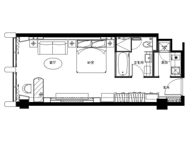 酒店式loft公寓施工图资料下载-[绍兴]5套酒店式公寓样板房设计施工图（含效果图）