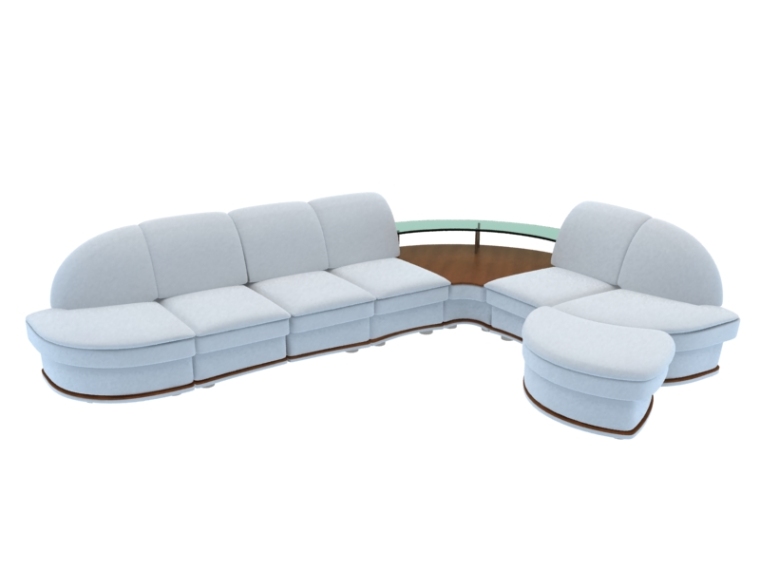 舒适沙发3D模型资料下载-时尚舒适沙发3D模型下载