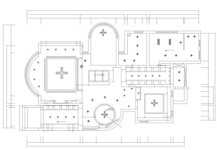 [上海]康桥半岛金沙苑别墅施工图设计方案-二层顶面布置图