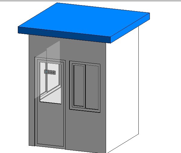 小区门卫室建筑设计资料下载-门卫室