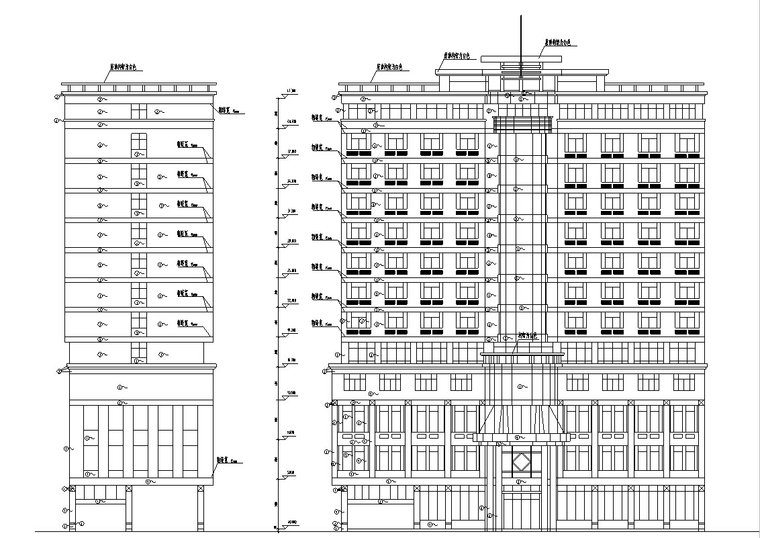 智慧城市建筑设计方案资料下载-城市酒店建筑设计方案（方案CAD）