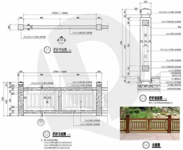 干货！恒大园林景观施工图标准（铺装、截水沟、景观亭、栈道）_86