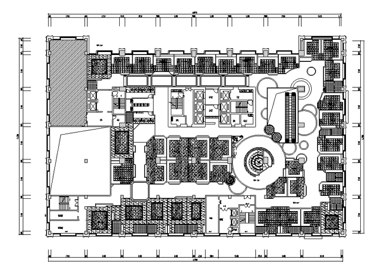 [河南]郑州绿地峰会天下群楼KTV设计施工图（附效果图）-地花布置图