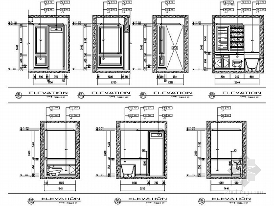 [江苏]115㎡法式新古典两室一厅装修CAD施工图（含效果图）-图8