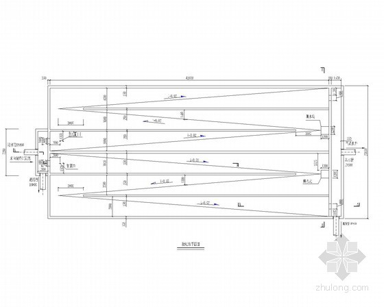 [辽宁]工业区污水处理厂工程毕业设计-接触池平面图 