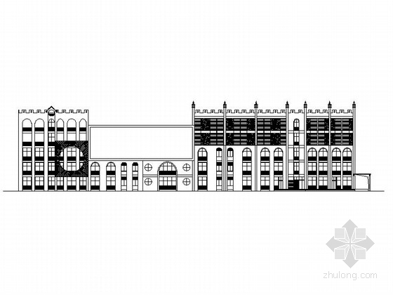 米兰幼儿园设计效果图资料下载-[深圳]五层欧洲城堡式幼儿园建筑施工图（含效果图）