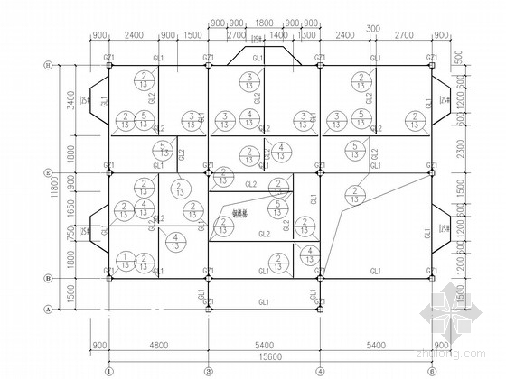 2层轻钢别墅全套施工图资料下载-两层钢框架别墅结构施工图(含建施)