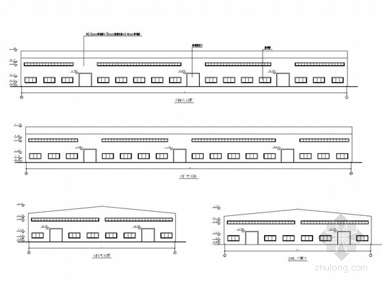 25米双跨门式刚架资料下载-25米跨门式刚架结构车间及站台方案图