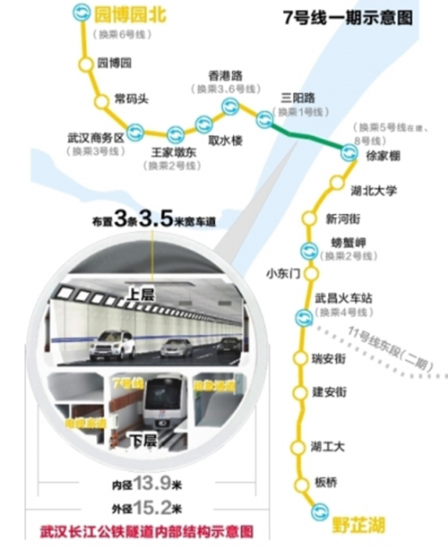 武汉地铁cad资料下载-武汉地铁“两线一隧”即将开通